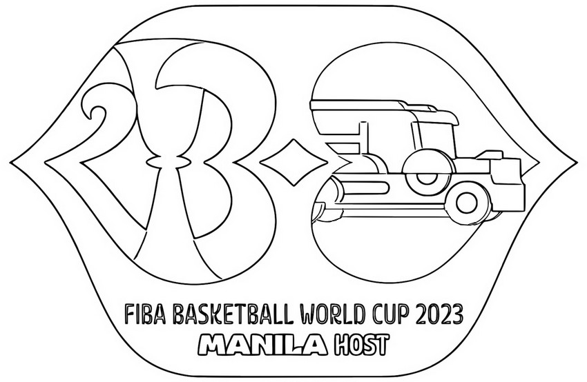 Coloriage Manila Host - Coupe du monde de Basket 2023