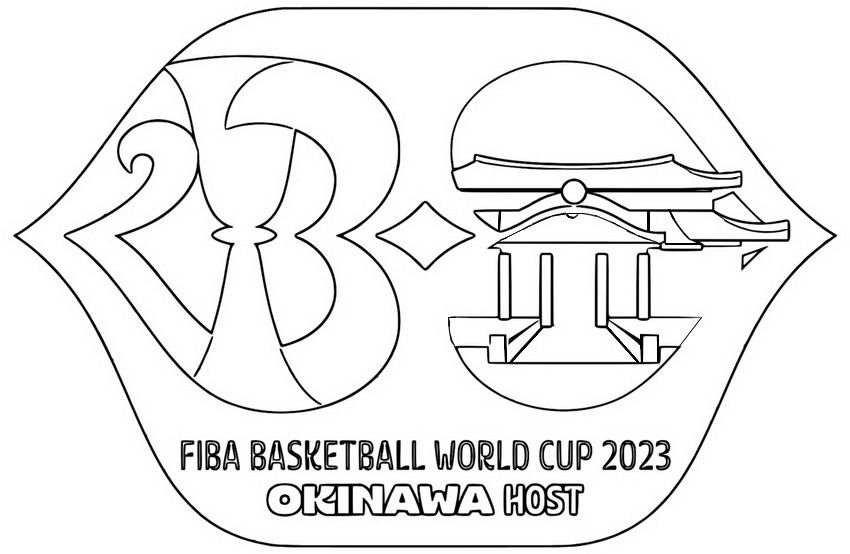 Coloriage Okinawa Host - Coupe du monde de Basket 2023