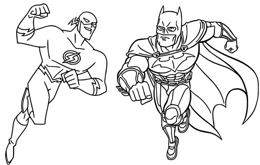 Coloriage Batman & The Flash