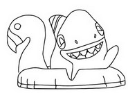 Coloriage Toukin, le chien-requin
