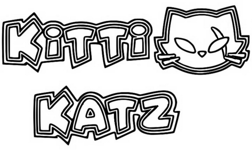 Coloriage Logo - Kitti Katz