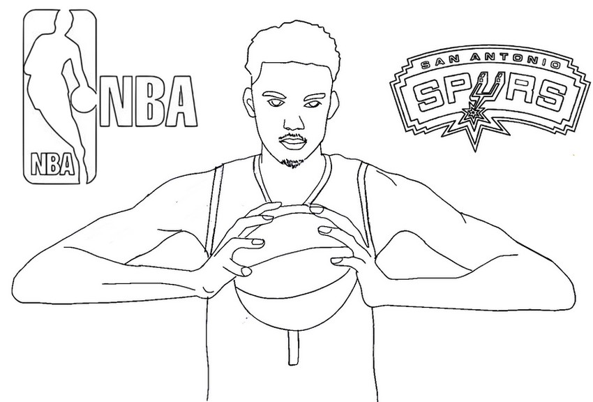 Coloriage Spurs San Antonio NBA