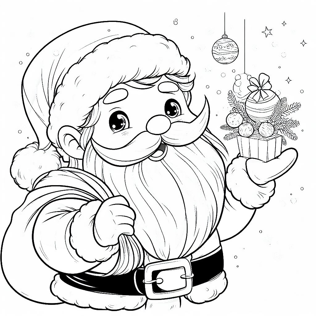 Coloring page Santa's head