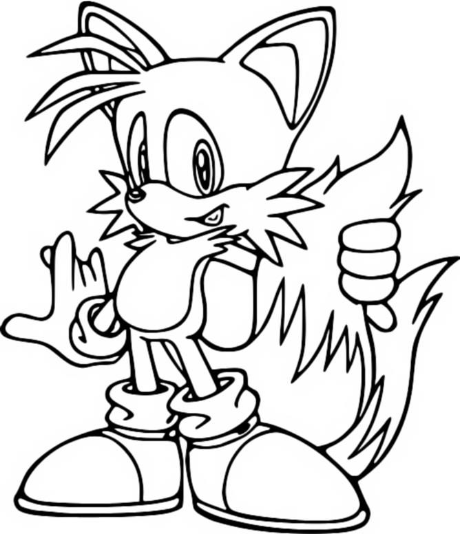 Coloring page Tails
