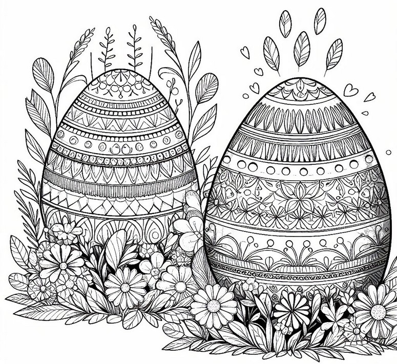 Coloring page Big eggs