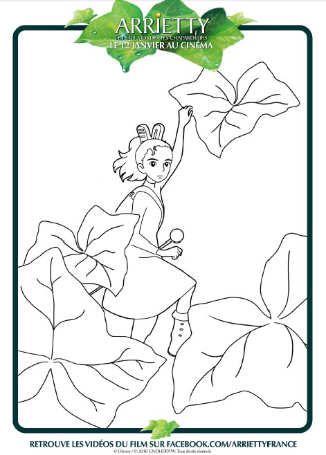 Coloriage Arrietty Le petit monde des chapardeurs