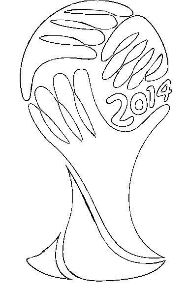 Coloriage Logo coupe du monde 2014 - Coupe du monde de football 2014