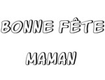 Bonne Fête Maman à colorier