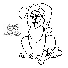 chien à noël