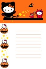 Papier à lettre Hello Kitty Halloween