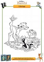 Jeu Coloriage Bambi et ses amis