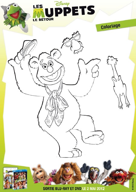 Coloriage de Fozzie du Muppet Show - Les Muppets