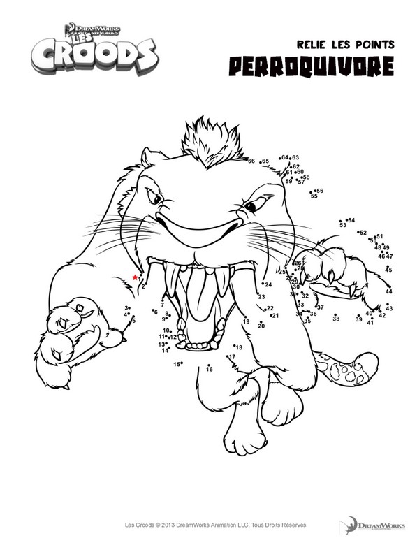 Relie les points Perroquivore - Les Croods