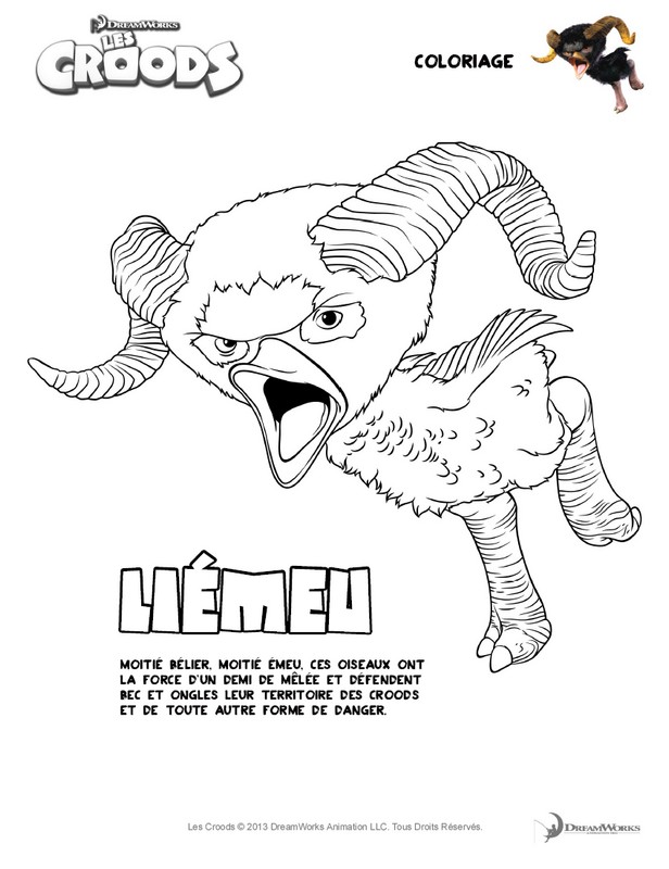 Coloriage Liémeu - Les Croods