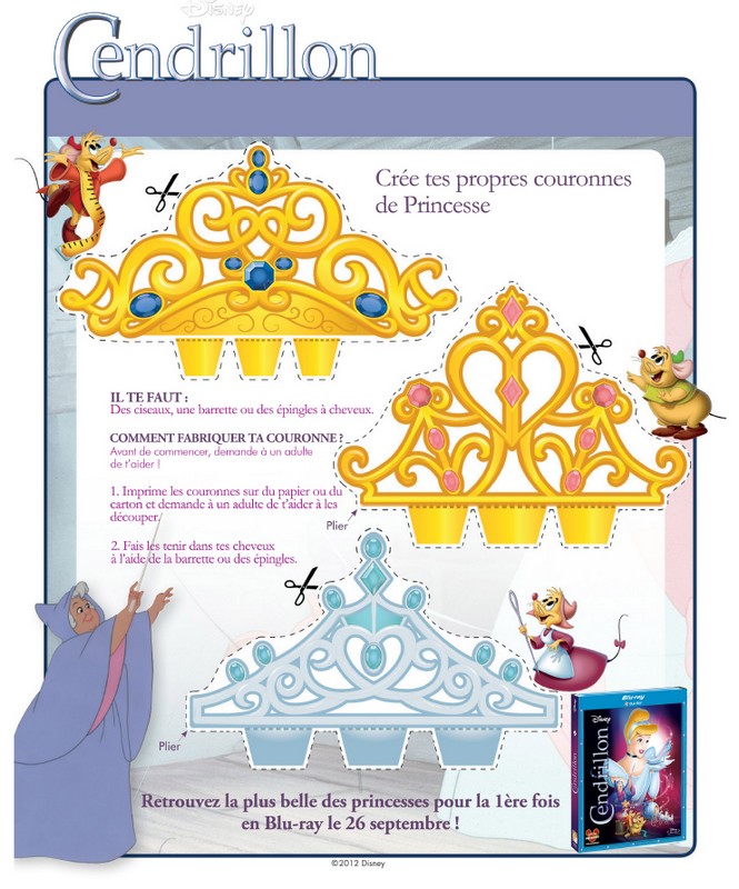 Découpage couronne de princesse - Decoupage