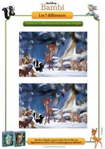 Jeu Jeu des 7 différences Bambi