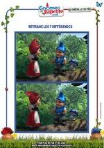 Jeu Les 7 différences Gnoméo et Juliette