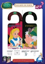 Jeu Pancarte de porte Alice au Pays des Merveilles