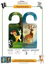 Jeu Pancarte de porte Bambi