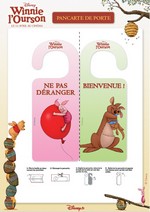 Jeu Pancarte de porte Winnie