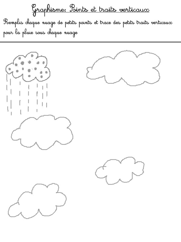 Graphisme Pluie - Activites maternelle Automne