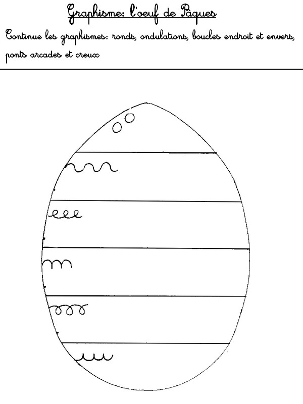 Dessin à colorier, le jeu des œufs de Pâques