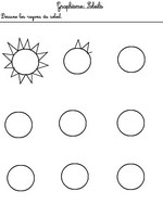 Jeu Dessine les rayons du soleil