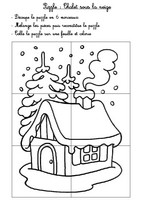 Jeu Puzzle Chalet sous la neige