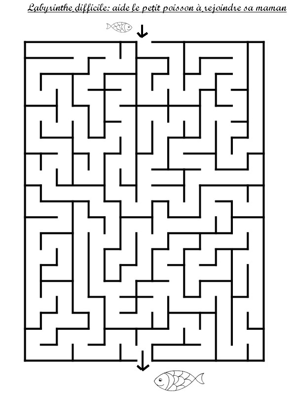 Jeu A Imprimer Activites Maternelle Poissons Labyrinthe Difficile 1 Jeu A Imprimer Activites Maternelle Poissons Labyrinthe Difficile 1