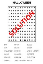 Jeu SOLUTION - Halloween En anglais