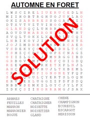 Jeu SOLUTION - En forêt