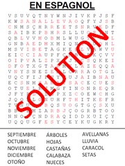 Jeu SOLUTION - En espagnol