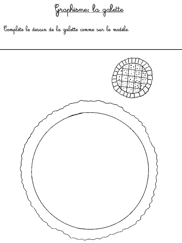 Graphisme - La galette des rois - Activites maternelle Fete des Rois