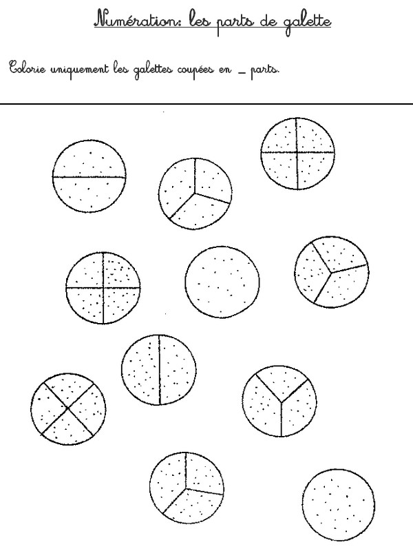 Numération - Les galettes - Activites maternelle Fete des Rois