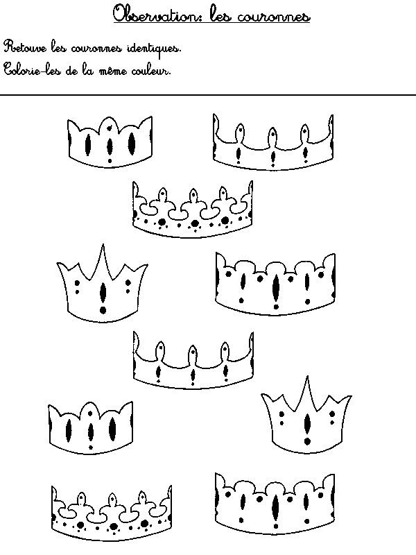 Coloriage Couronne Des Rois Maternelle Dessin Galette Des Rois à