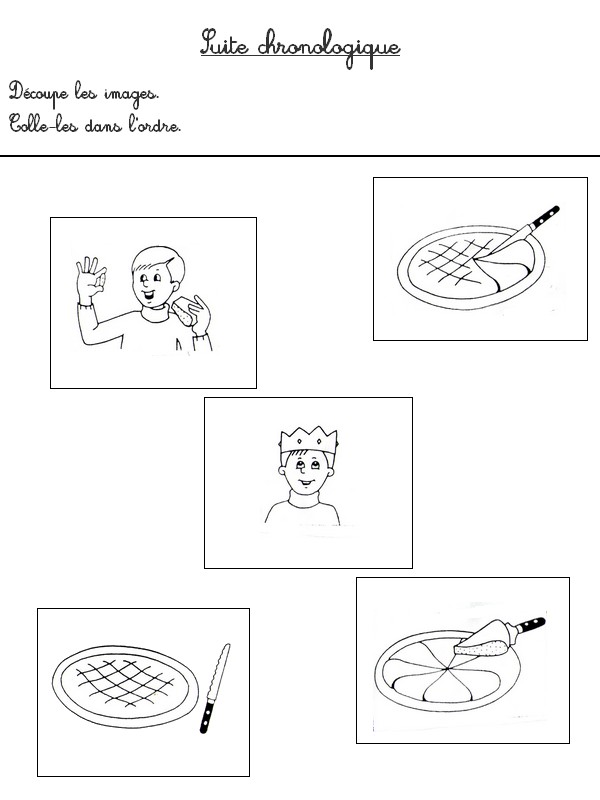 Série chronologique - Galette des rois - Activites maternelle Fete des Rois